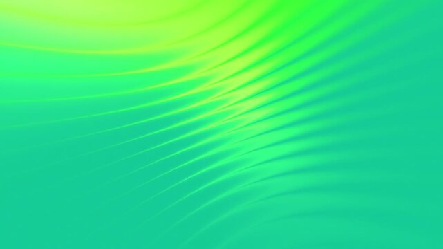 Silky lime and mint green surface ripples spread softly across an undulating liquid plane in modern 3D motion