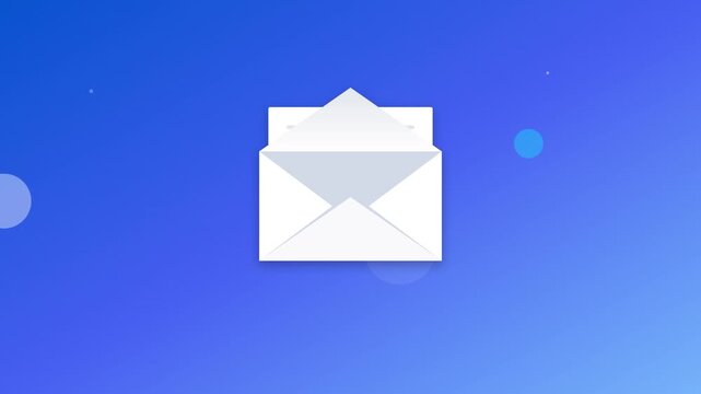 opening envelope mail vector icon animation loop
