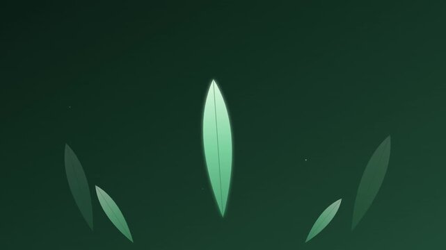 organic green leaf sway animation natural forest gradient