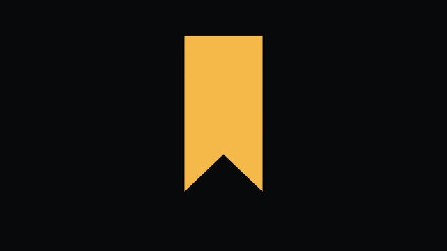 Bookmark added Animated Success Icon Seamless Loop Motion Graphic Concept