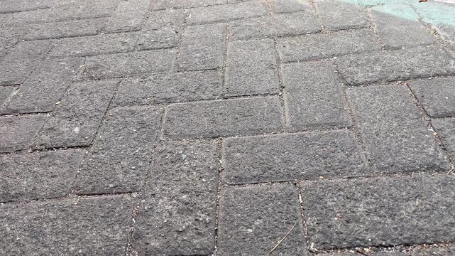 Outdoor Grey Paving Blocks Texture Background