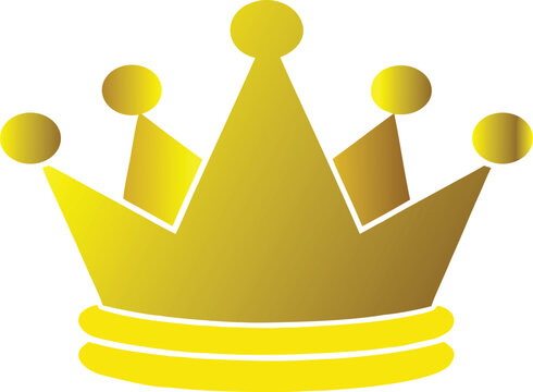 Gold Crown Vector Illustration Royal Tiara Imperial Emblem Clipart