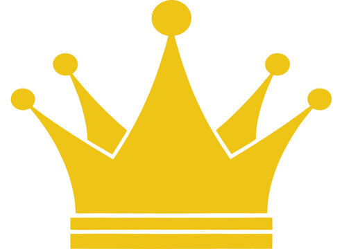 Gold Crown Vector Illustration Royal Tiara Imperial Emblem Clipart