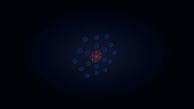 4k Cyber Security Zero Trust Network Threat Detection HUD Loop
