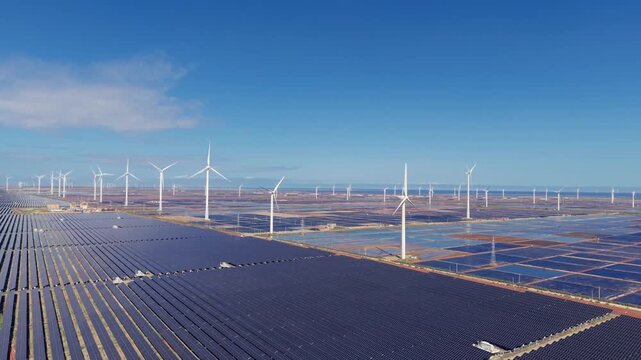Large Scale Wind and Solar Renewable Energy Farm