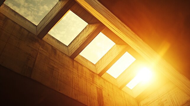 Sunlight streaming through wooden building window slats at dusk with shines through narrow sunlight reflection sunlight transition sunlight intensity sunlight diffusion with sunlight exposure