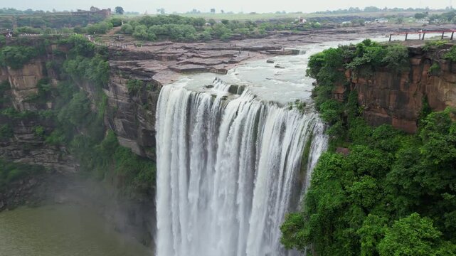Aerial View of Keoti Waterfall Rewa Madhya Pradesh India
