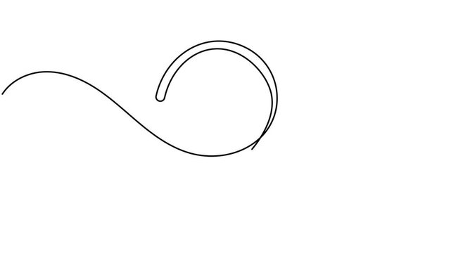 Animated of number two icon sign continuous one line drawing moving on white background minimalist single art perfect for infographics and displayed dashboard symbol 4k animation video