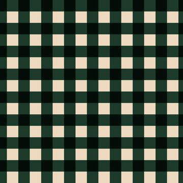 Gingham Muster Gr&uuml;n & Kupfer nahtlos
