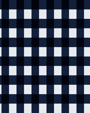 Gingham Muster Nachtblau & Silber nahtlos