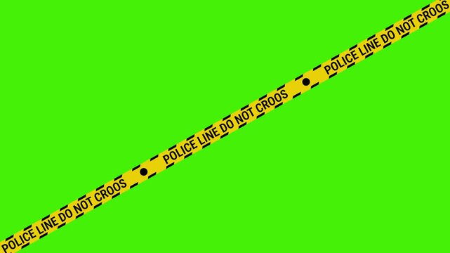 Yellow police caution tape stripe graphic overlay banner diagonal black text pattern.
