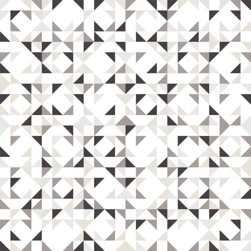 Monochrome background, Patchwork Quilt Grid Mosaic Pattern in neutral colors for Quilting, Tiling, and Abstract Backgrounds