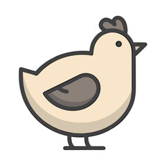Cartoon chicken icon © miftakhur