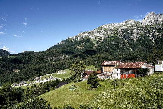 Panorama delle Dolomiti Bellunesi,Dolomiti, Belluno, Veneto,Italia