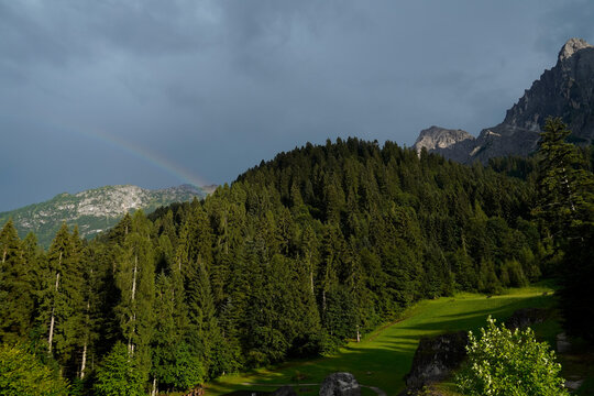 Panorama delle Dolomiti Bellunesi,Dolomiti, Belluno, Veneto,Italia
