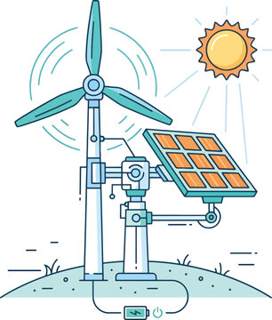 Renewable Energy Wind Turbine Solar Panel System