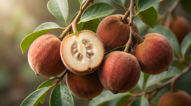 Fresh Mabolo Velvet Apple with Fuzzy Skin and Creamy Flesh