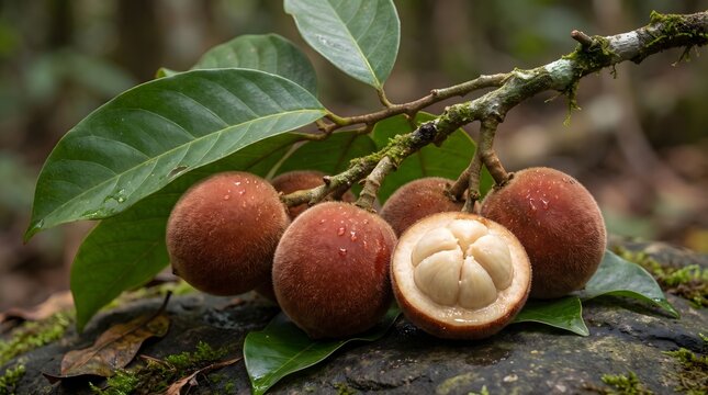 Fresh Mabolo Velvet Apple with Fuzzy Skin and Creamy Flesh