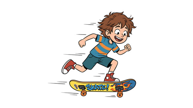 boy with a skateboard
