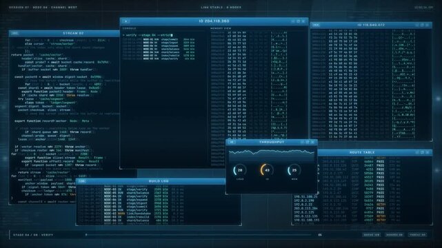 System integrity verification console showing code memory scan and completed checksum stages