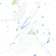 Obraz premium Minimal vector city map of Yamoussoukro with streets, districts and road network