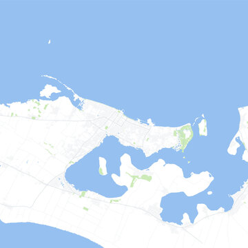 Minimal vector city map of Nuku'alofa with streets, districts and road network