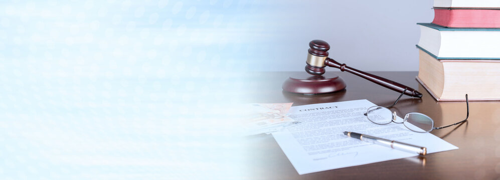 Law concept; panoramic banner