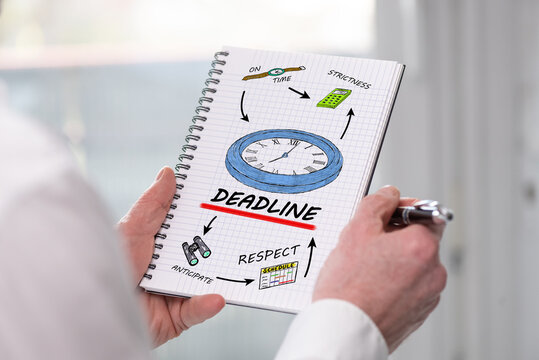 Deadline concept on a notepad