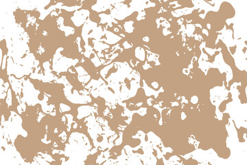 Fototapeta premium Beige fluid organic shapes splattered on white background abstract texture background for design projects