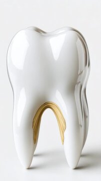 Molar tooth model representing dentistry, stomatology, hygiene, and oral health, vertical