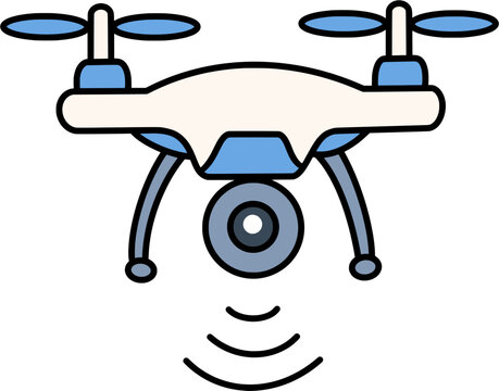 Camera Drone Quadcopter with Propellers and Landing Gear
