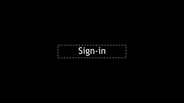 Sign In Login Button Animation with Modern User Interface Design.Modern Sign In Login Icon Animation for Web, Mobile App and UI UX Interface 4K Video,..