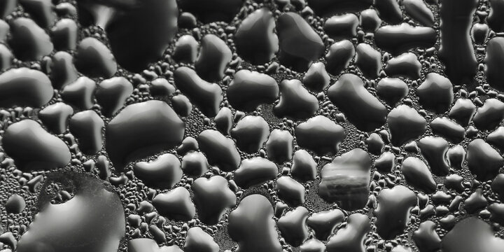 Surface tension creating abstract condensation water droplets