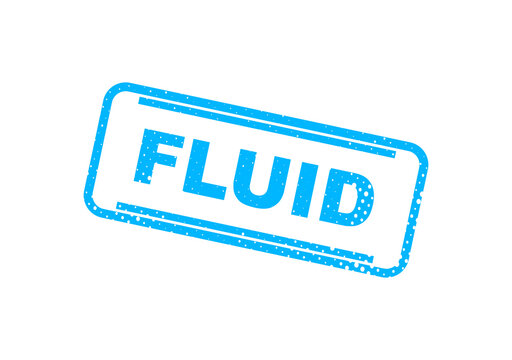Blue fluid stamp with text label design illustration