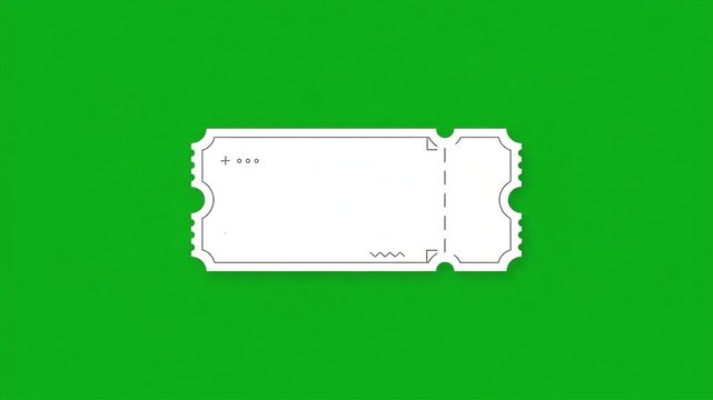 Coupon Ticket Green Screen Discount Shopping Animation