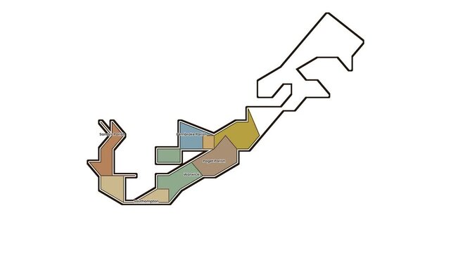 Map of bermuda with parishes highlighted, motion graphics of map, map of country