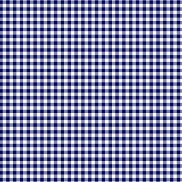 Classic Navy Blue Gingham Seamless Plaid  Pattern