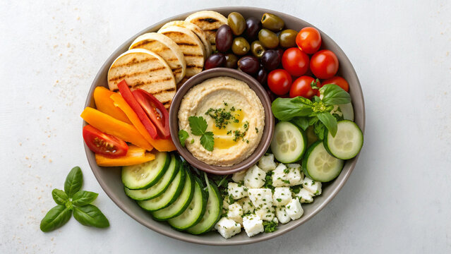healthy mezze plate