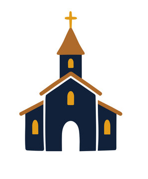 Alpine church Oktoberfest icon vector