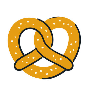 Pretzel Oktoberfest icon vector