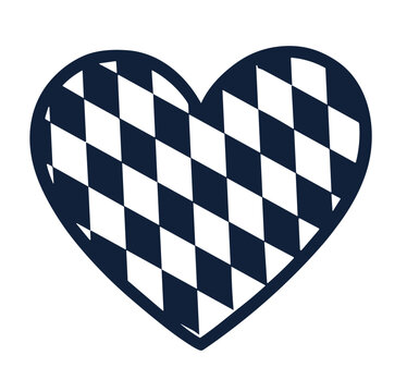 Bavarian heart Oktoberfest icon vector