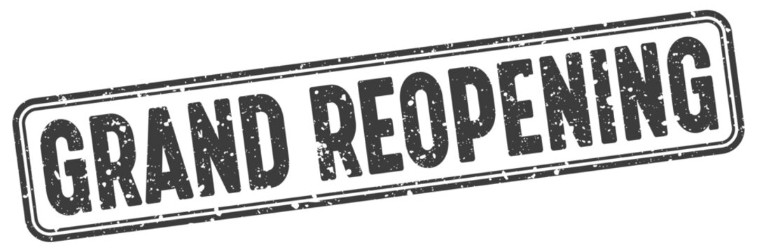 grand reopening black grunge stamp with no background. grand reopening stamp