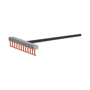Garden rake isolated on transparent background