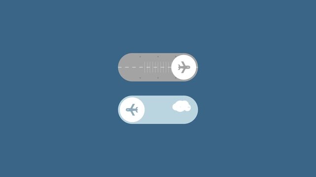 Airplane Mode Toggle Switch Interface Animation