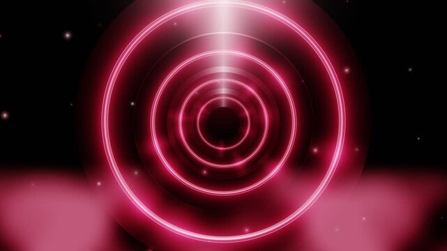 Background stage overlay with crimson red rose gold circular red carpet portal loop 4k