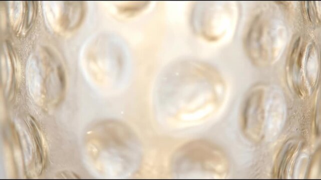 Luminous Dimpled Frosted Glass with Bright Pearl White and Cream Washes for Pure Clean Concepts