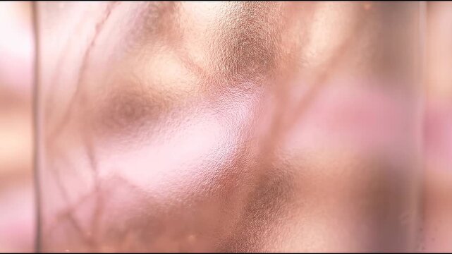 Dimpled Frosted Glass with Soft Pink and Rose Gold Washes for Delicate Fashion Visuals