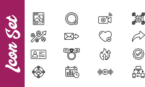 Set of sixteen hand drawn doodle style icons for business and technology concepts on white background