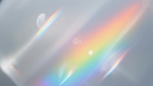 Abstract Rainbow Prism Light Refraction Background with Soft Lens Flare