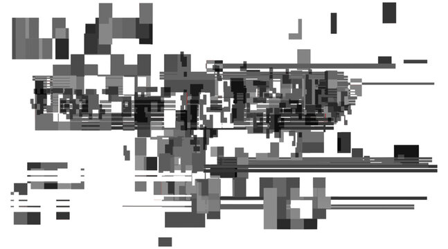 Allover uniform glitch rectangle vector background for repeating pattern and print texture